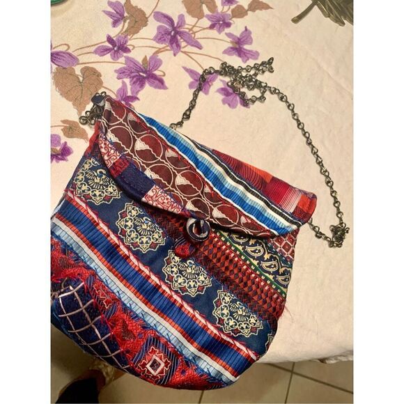 Roberto Tofani Vintage Boho Patchwork Purse - Picture 1 of 11